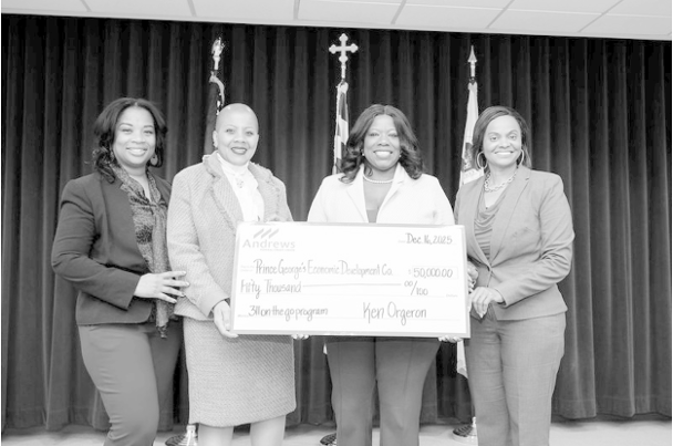 Photo courtesy Andrews Federal Credit Union Andrews Federal Credit Union has partnered with Prince George’s County and County Executive Aisha Braveboy’s 311 On the Go (311OTG) Program through $50,000 in funding to support the 311 On the Go program and its mission to deliver accessible, community-centered solutions.