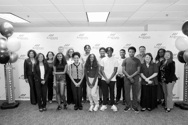 Photo courtesy Andrews Federal Credit Union. The new youth financial literacy initiative provides financial education and hands-on learning experiences for a group of 10 high school students from communities served by Andrews Federal.